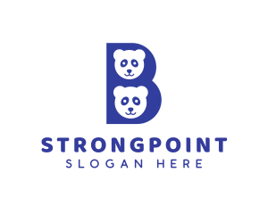 Toy Store - Blue B Panda logo design