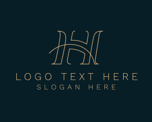 Modern Business Letter H  Logo
