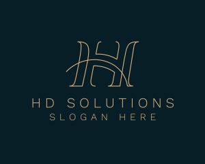 Modern Business Letter H  logo design