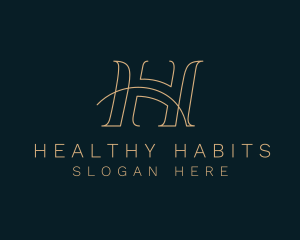 Modern Business Letter H  logo design