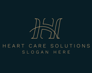 Modern Business Letter H  logo design