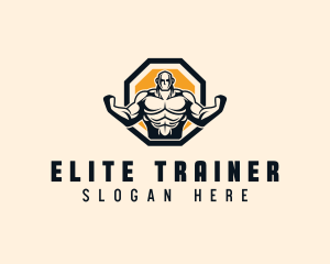 Bodybuilder Fitness Workout logo design