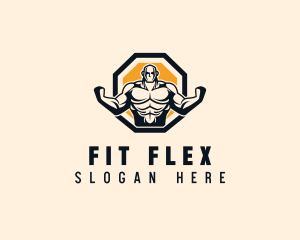 Bodybuilder Fitness Workout logo design