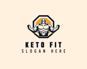 Bodybuilder Fitness Workout logo design