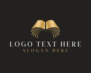 Leaning Center - Book Learning Library logo design