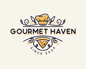 Gourmet Pizza Restaurant logo design