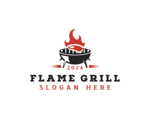 Grilling - BBQ Grill Steak logo design