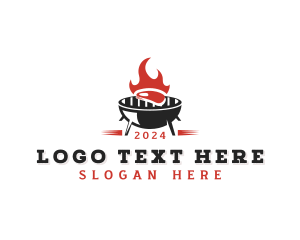 BBQ Grill Steak Logo