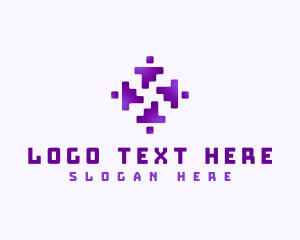 Pixelated - People Tech Community logo design