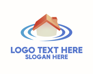 Location - House Location Signal logo design