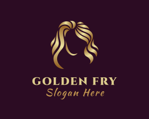 Woman Golden Hair logo design