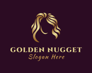 Woman Golden Hair logo design