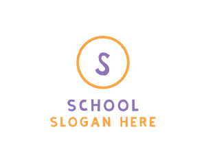 Color Crayon Art School logo design