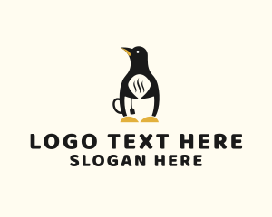 Cafe - Penguin Hot Tea logo design