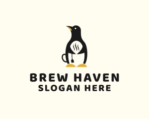 Penguin Hot Tea logo design