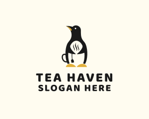 Penguin Hot Tea logo design