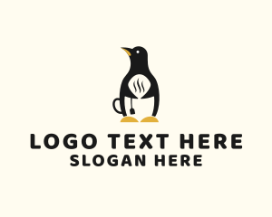 Brew - Penguin Hot Tea logo design