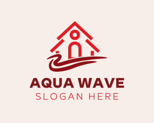 Red House Wave logo design