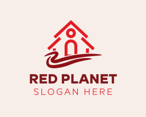 Red House Wave logo design