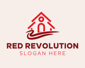 Red House Wave logo design