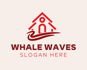 Red House Wave logo design