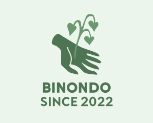 Vegetarian - Hand Plant Gardening logo design