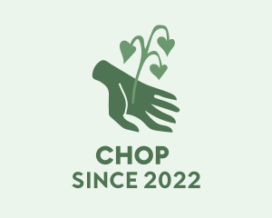 Vegan - Hand Plant Gardening logo design