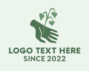 Organic - Hand Plant Gardening logo design