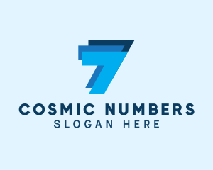 Numerology - Simple Layer Number 7 Business logo design