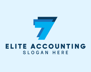 Cpa - Simple Layer Number 7 Business logo design