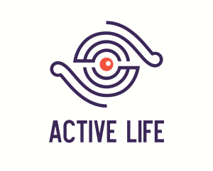Vision - Monoline Spiral Eye Monitoring logo design