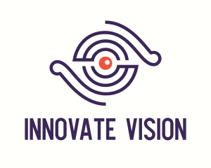 Monoline Spiral Eye Monitoring logo design