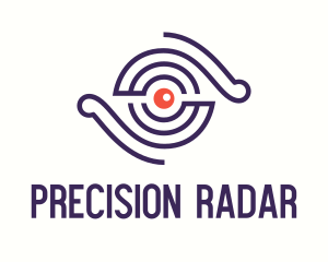 Monoline Spiral Eye Monitoring logo design