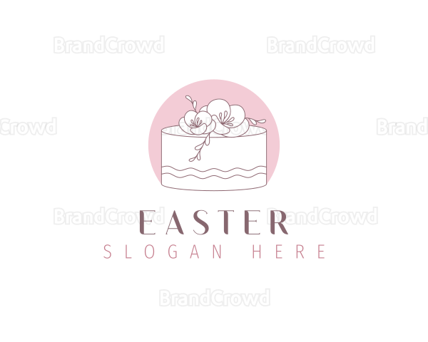 Floral Cake Dessert Logo