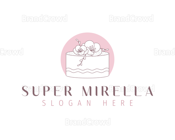 Floral Cake Dessert Logo