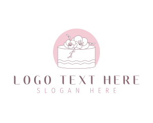 Baking - Floral Cake Dessert logo design