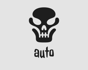 Black Skull - Horror Dead Skull logo design