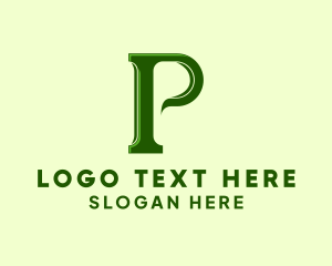 Serif - Modern Professional Serif Letter P logo design