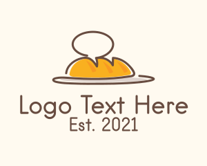 French Bread - Bakery Chat Bubble logo design