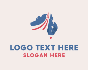 Nationality - Australia Map Tourism logo design