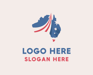 Ornament Frame - Australia Map Tourism logo design