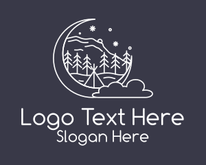 Explore - Outdoor Night Camping logo design