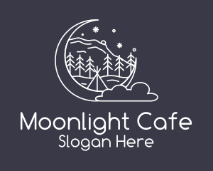 Night - Outdoor Night Camping logo design