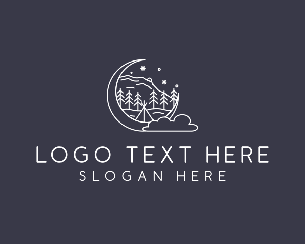 Outdoor - Outdoor Night Camping logo design