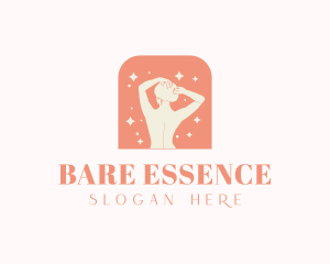 Nude Lingerie Woman logo design