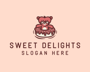 Bear Donut Snack logo design