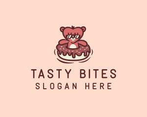 Snack - Bear Donut Snack logo design