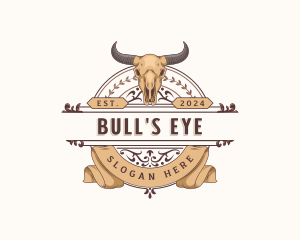 Bull Skull Horn logo design