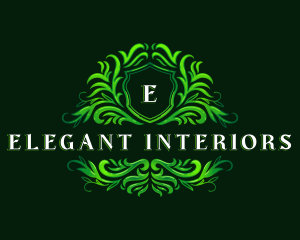 Floral Garden Crest logo design