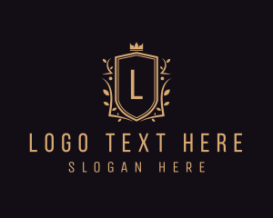 Luxe - Royal Shield Crown Monarch logo design